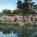 Modern Hotel Architecture 3d model