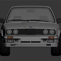 BMW Silver Classic Sedan With Black Wheels And Retro Exterior Design