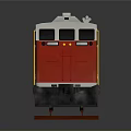 Modern Red And Silver Train On Railway Track With Metallic Surface
