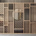 New Chinese Partition Screen 3d model