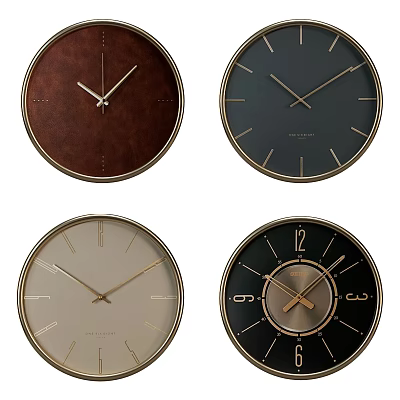 Stylish Modern Wall Clocks With Various Colors And Classic Designs For Home Decor 3d model