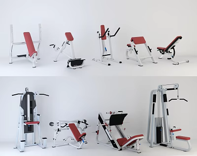 Modern Fitness Equipment Sports Equipment 3d model