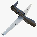 Smart Military Surveillance Drone Featuring US Air Force Logo And White Wings