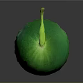 Fresh Green Cucumber with Water Droplets on Surface and Yellow Tail on Black Reflective Surface
