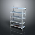 Rusted Metal Shelving Unit With Multiple Tiers For Industrial Storage