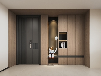 Modern Entrance Shoe Cabinet Security Door Entrance 3d model