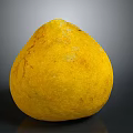 Natural Healthy Fresh Ripe Yellow Pomelo With Textured Skin On Dark Background