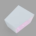Pink And Blue Themed Photo Spot With Geometric Holes Chair And Bookshelf