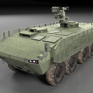 armored vehicle personnel carrier wheeled armored vehicle 3d model