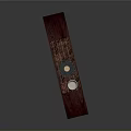 Dark Wooden Long Tray With Woven Texture Holding White Cup And Dark Plate