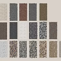 Garden Landscape Pebble Materials With Various Colored And Textured Samples For Decoration