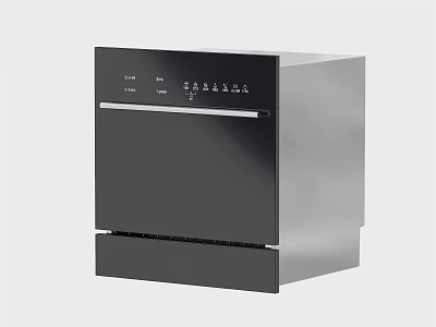 Modern Black Built in Kitchen Appliance With Digital Control Panel Design 3d model