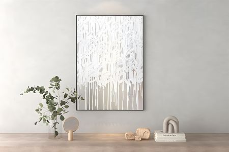 Modern abstract painting texture painting 3d model