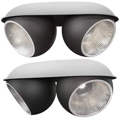 Modern Recessed Downlights And Spotlights With Black White Design For Home Interior Lighting 3d model