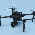 Intelligent Machine Drone With Four Propellers And Camera For Aerial Photography