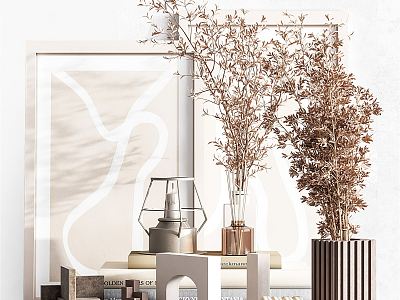 Modern Ornaments Combination Decorations Ornaments Furnishings Vase Dried Branches Flowers model