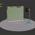 Professional Studio Commercial Equipment With Green Backdrop And Photography Light Stand