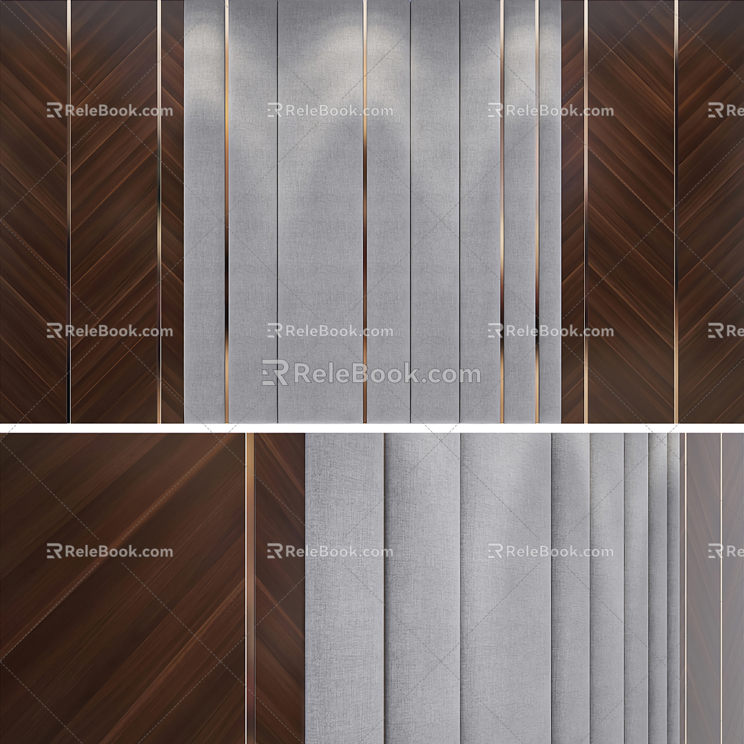 Modern background wall background board wall panel 3d model