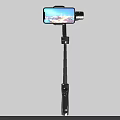 Tech Exhibition Hall Smartphone Holder Stand Adjustable With Remote Control And City View 3d model