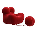 Modern Single Sofa Lazy Sofa Chair 3d model