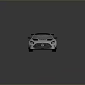 White Sports Car With Black Roof Rear Spoiler Stripes And Alloy Wheels