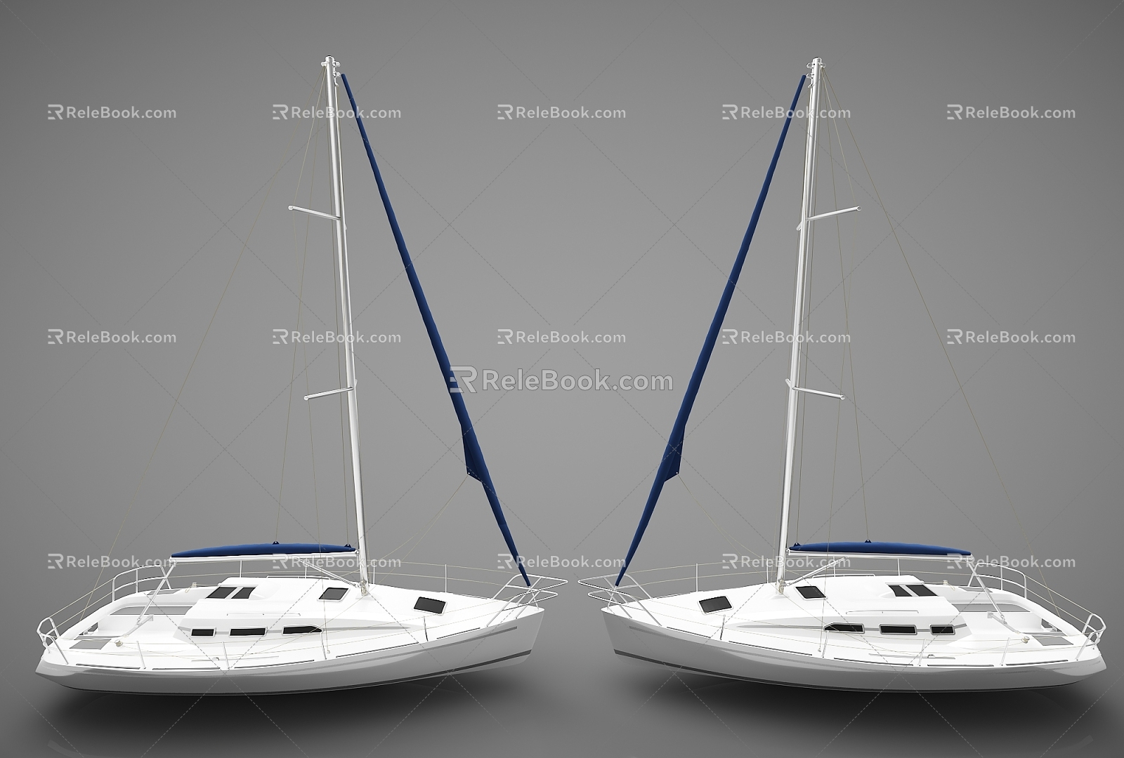 Modern yacht boat 3d model