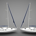 Modern yacht boat 3d model