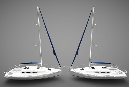 Modern yacht boat 3d model