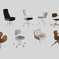 Modern Office Chairs With Various Designs Different Colors And Swivel Bases