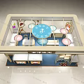 Jewelry Store Kiosk Interior Design With Glass Display Cases And Jewelry Displays