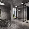 Modern Fitness Gym Interior With Workout Equipment And Open Training Space