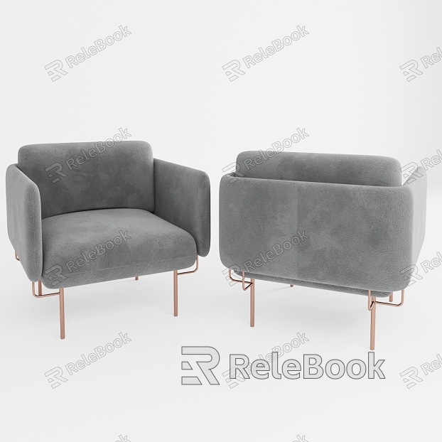 Modern Single Sofa Single Fabric Sofa model