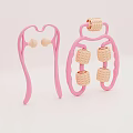 Pink Fitness Equipment With Rollers And Frame For Muscle Relaxation And Body Massage