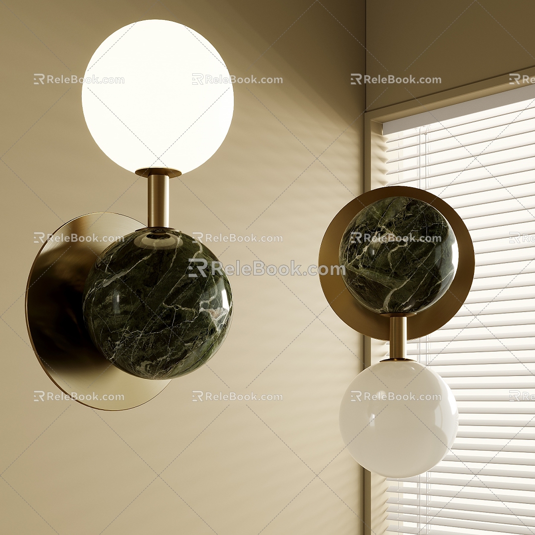 Middle style wall lamp 3d model