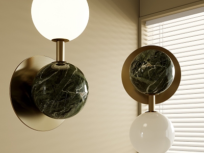 Middle style wall lamp 3d model