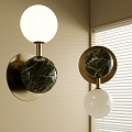 Middle style wall lamp 3d model