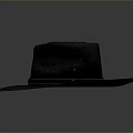 Stylish Black Wide Brimmed Hat Featuring Leather Band For Everyday Use