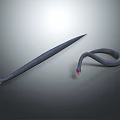 Two Snakes With Pink Heads One Slender And One Coiled On Gray Background