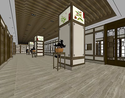 New Chinese Pharmacy Pharmacy 3d model