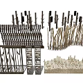 Various Design Room Dividers Featuring Wooden Sticks And Metal Frames For Decor