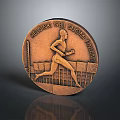 Helsinki 1952 Suomi Finaali Copper Medal Round With Running Female Figure Collectible Daily Life Item