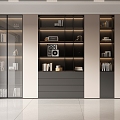 Modern bookcase whole house customization 3d model