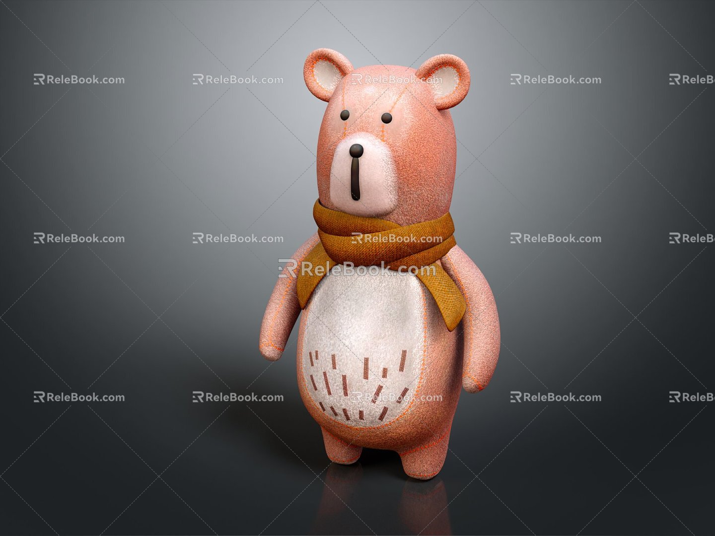 Modern Teddy Bear Muppet Bear Toy Bear 3d model