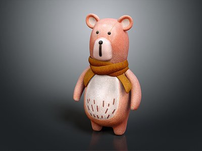 Modern Teddy Bear Muppet Bear Toy Bear 3d model