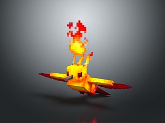 Modern Birds Firebird Birds 3d model