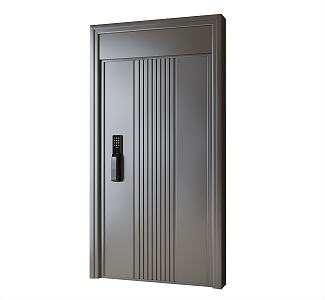 Modern security door entry door 3d model