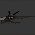 Futuristic Aircraft Design with Multiple Long Rotors and Aerodynamic Fuselage Structure