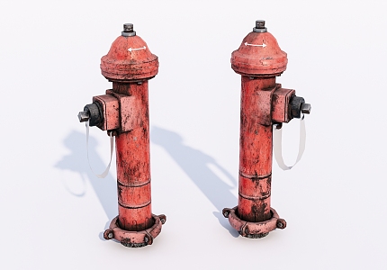 Modern Fire Hydrant Outdoor Old Fire Hydrant 3d model