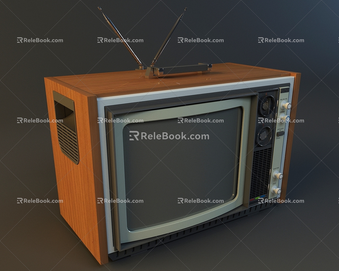 Modern TV Antique TV 3d model