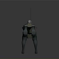 3D Geometric Mechanical Robot Model With Four Legs And Antenna Structure Design